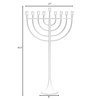 Vintiquewise Modern Solid Metal Judaica Hanukkah Menorah 9 Branched Candelabra, Aluminum Finish Large QI004119.AL.L